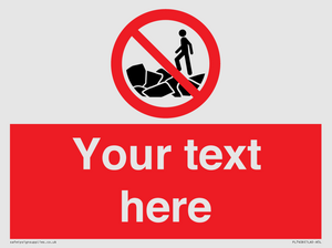 Custom No climbing on rocks